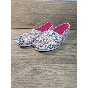 women's Toms -- Dia de los Muertos alpargata shoes 8.5 -- Sugar Skull Print Pink